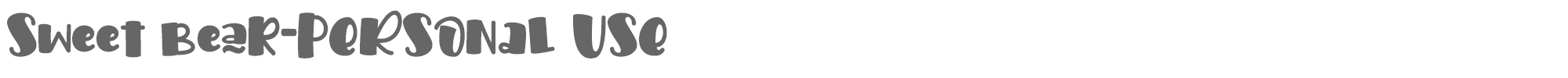 Sample characters Sweet Bear Font